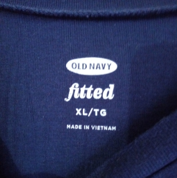 Old Navy blue long sleeve fitted top - Picture 3 of 3